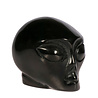 Obsidiaan (zilver) alien schedel 8,8 x 6,1 x 6,5 cm | 403 gram
