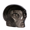 Obsidiaan (zilver) alien schedel 10,5 x 7,7 x 8 cm | 787 gram