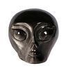 Obsidiaan (zilver) alien schedel 10,5 x 7,7 x 8 cm | 787 gram