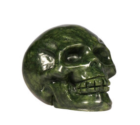 Jade kristallen schedel 7,8 x 5,6 x 6,3 cm | 352 gram