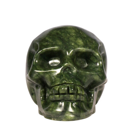 Jade kristallen schedel 7,8 x 5,6 x 6,3 cm | 352 gram