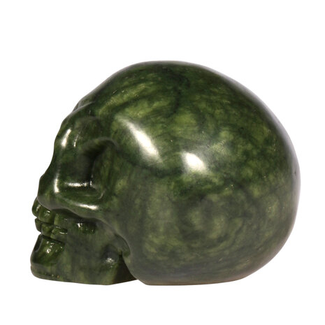 Jade kristallen schedel 7,8 x 5,6 x 6,3 cm | 352 gram