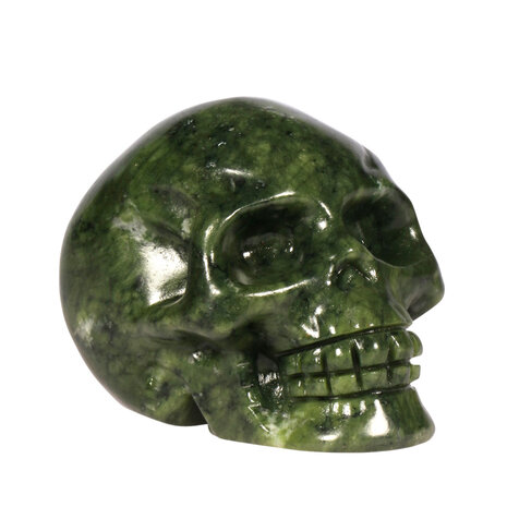 Jade kristallen schedel 7,7 x 5,6 x 5,9 cm | 331 gram