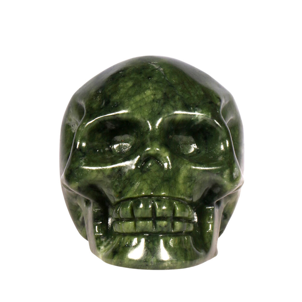 Jade kristallen schedel 7,7 x 5,6 x 5,9 cm | 331 gram