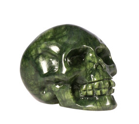 Jade kristallen schedel 7,8 x 5,6 x 5,8 cm | 335 gram