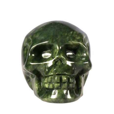 Jade kristallen schedel 7,8 x 5,6 x 5,8 cm | 335 gram