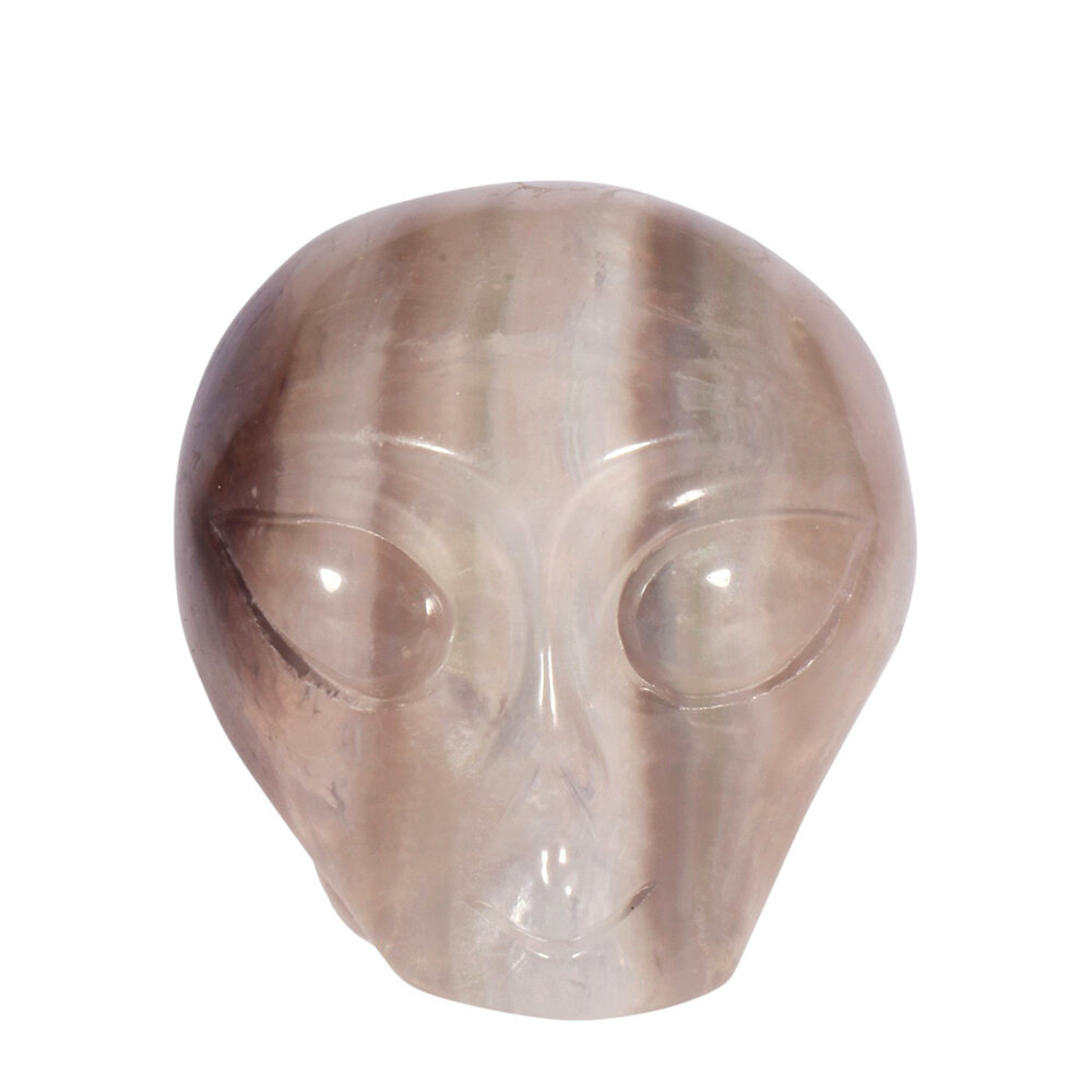 Fluoriet alien schedel 8,1 x 6,1 x 6,4 cm | 539 gram Fluoriet alien schedel 8,1 x 6,1 x 6,4 cm | 539 gram