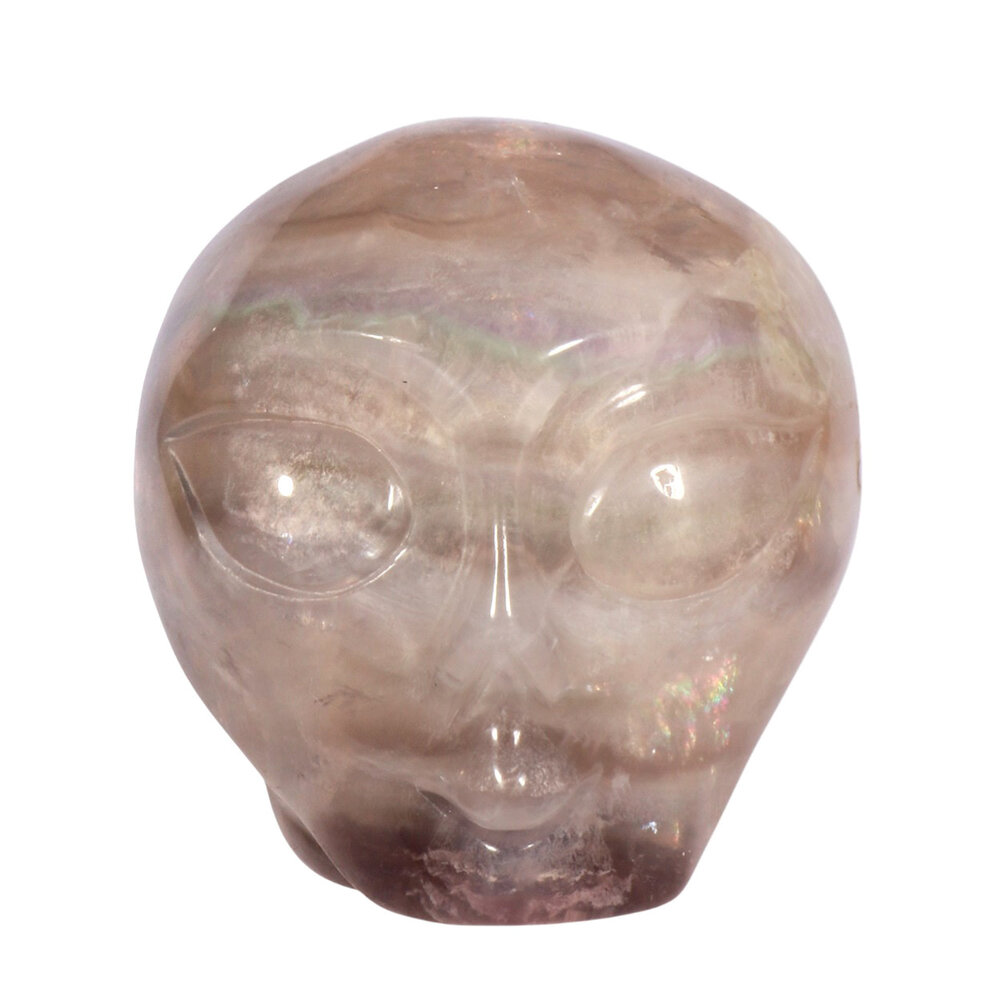 Fluoriet alien schedel 10,4 x 7,8 x 8,2 cm | 1070 gram