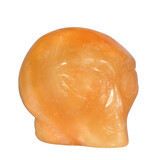 Calciet (oranje) alien schedel 8,2 x 6,2 x 6,8 cm | 469 gram