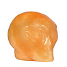 Calciet (oranje) alien schedel 8,2 x 6,2 x 6,8 cm | 469 gram