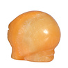 Calciet (oranje) alien schedel 8,2 x 6,2 x 6,8 cm | 469 gram