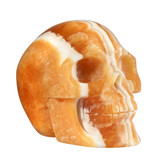 Calciet (oranje) kristallen schedel 9,7 x 6 x 7,9 cm | 688 gram