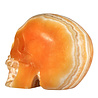 Calciet (oranje) kristallen schedel 9,7 x 6 x 7,9 cm | 688 gram