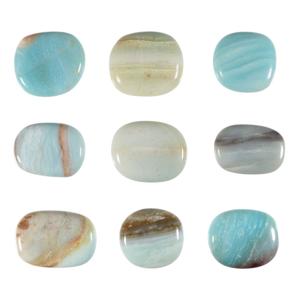 Amazoniet steen plat gepolijst