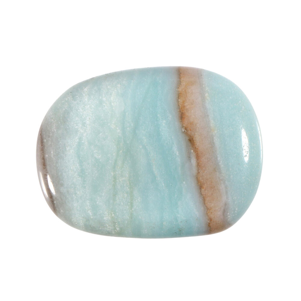 Amazoniet steen plat gepolijst