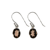 Zilveren oorbellen rookkwarts | ovaal facet 9 x 7 mm Zilveren oorbellen rookkwarts | ovaal facet 9 x 7 mm