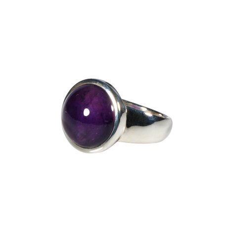 Zilveren ring amethist maat 18 1/2 | rond 1,41 cm