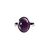 Zilveren ring amethist maat 18 1/2 | ovaal 1,5 x 1,1 cm