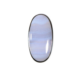 Zilveren ring chalcedoon maat 16 1/2 | ovaal 3,2 x 1,6 cm