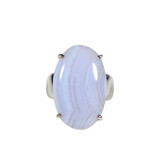 Zilveren ring chalcedoon maat 17 1/2 | ovaal gezet 2,5 x 1,6 cm Zilveren ring chalcedoon maat 17 1/2 | ovaal gezet 2,5 x 1,6 cm