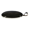 Zilveren hanger zilver obsidiaan | ovaal 4,8 x 2,8 cm