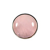 Zilveren ring rozenkwarts maat 18 1/2 | rond 2,3 cm