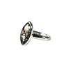 Zilveren ring toermalijnkwarts maat 17 1/2 | markies 1,5 x 0,7 cm