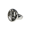 Zilveren ring toermalijnkwarts maat 19 1/2 | rond 2 cm
