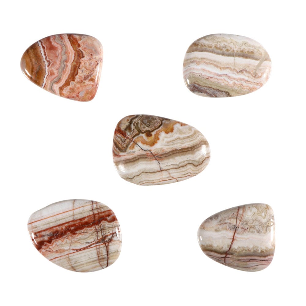 Agaat (kant) steen plat gepolijst