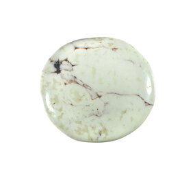 Chrysopraas (citroen) steen plat gepolijst