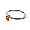 Zilveren ring barnsteen maat 17 1/2 | rond 5 mm Zilveren ring barnsteen maat 17 1/2 | rond 5 mm
