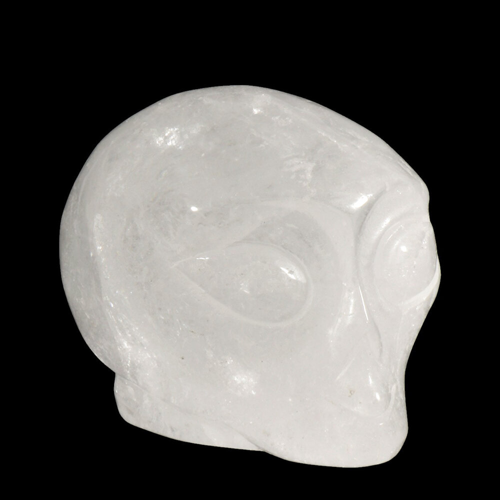 Bergkristal alien schedel 8,4 x 5,9 x 6,4 cm | 441 gram Bergkristal alien schedel 8,4 x 5,9 x 6,4 cm | 441 gram