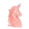 Rozenkwarts eenhoorn 17,5 x 11 x 3,2 cm | 691 gram Rozenkwarts eenhoorn 17,5 x 11 x 3,2 cm | 691 gram