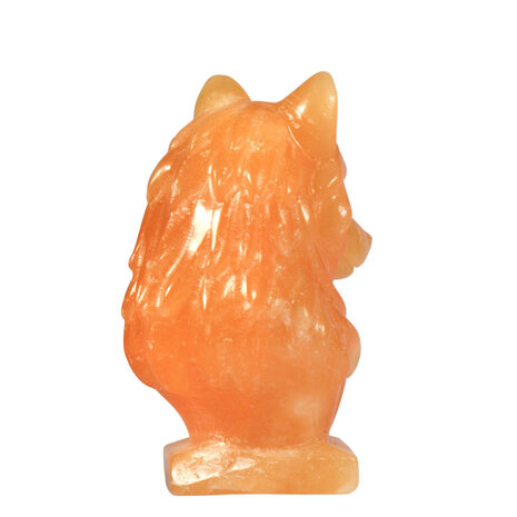 Calciet (oranje) wolvenkop 7,8 x 4,3 x 6,1 cm Calciet (oranje) wolvenkop 7,8 x 4,3 x 6,1 cm