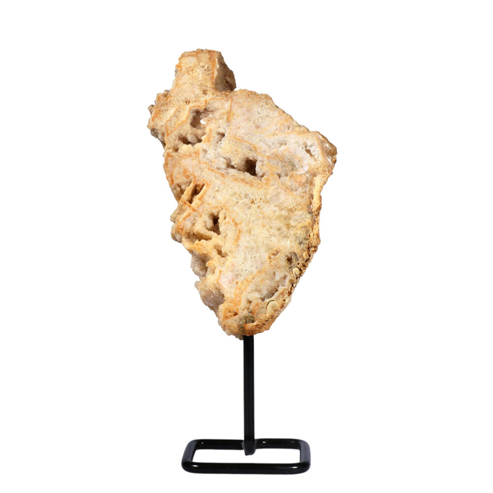 Amethist (roze) op standaard 18 x 11 x 3,5 cm | 1079 gram Amethist (roze) op standaard 18 x 11 x 3,5 cm | 1079 gram