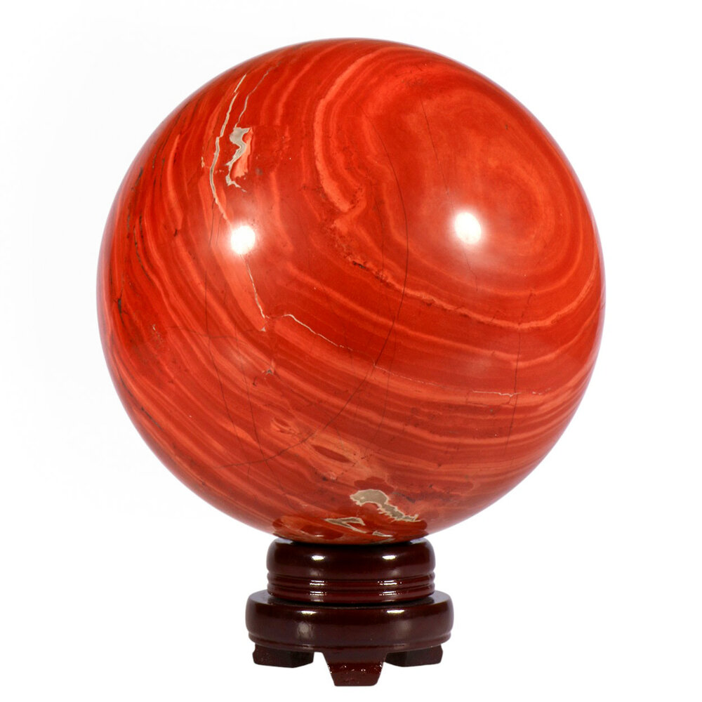 Jaspis (rood) bol op standaard 148 mm | 5020 gram Jaspis (rood) bol op standaard 148 mm | 5020 gram