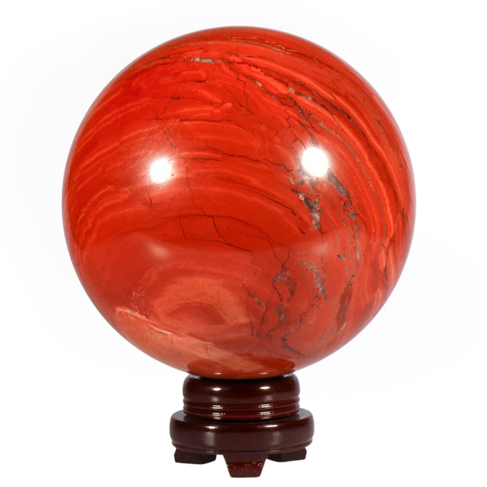 Jaspis (rood) bol op standaard 148 mm | 5020 gram Jaspis (rood) bol op standaard 148 mm | 5020 gram