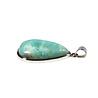 Zilveren hanger calciet (Caribbean blue) | druppel 3,1 x 1,8 cm