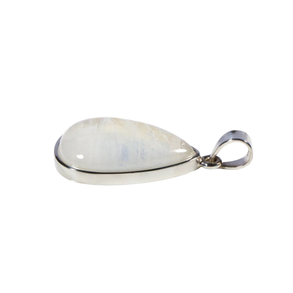 Zilveren hanger maansteen (regenboog) | druppel 2,7 x 1,7 cm Zilveren hanger maansteen (regenboog) | druppel 2,7 x 1,7 cm
