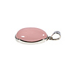 Zilveren hanger rozenkwarts | ovaal 2,8 x 1,8 cm