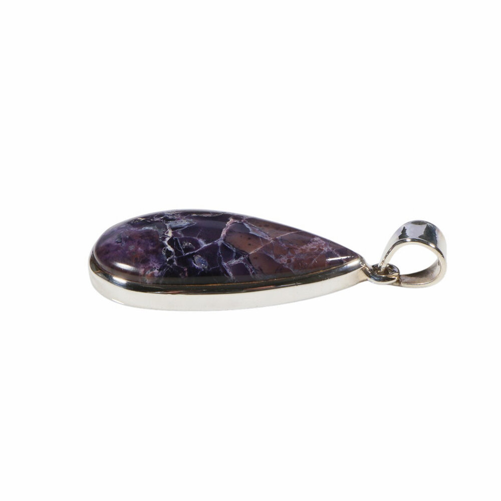 Zilveren hanger Tiffany stone | druppel 3,1 x 1,4 cm