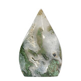 Mosagaat sculptuur vlam 7 - 9 cm Mosagaat sculptuur vlam 7 - 9 cm