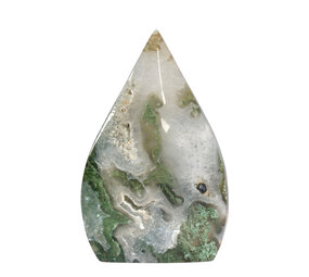 Mosagaat sculptuur vlam 7 - 9 cm Mosagaat sculptuur vlam 7 - 9 cm