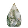 Mosagaat sculptuur vlam 7 - 9 cm Mosagaat sculptuur vlam 7 - 9 cm