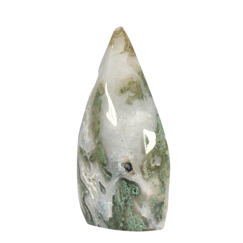 Mosagaat sculptuur vlam 7 - 9 cm Mosagaat sculptuur vlam 7 - 9 cm