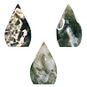 Mosagaat sculptuur vlam 7 - 9 cm Mosagaat sculptuur vlam 7 - 9 cm