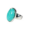 Zilveren ring amazoniet maat 19 1/2 | ovaal 2,2 x 1,5 cm