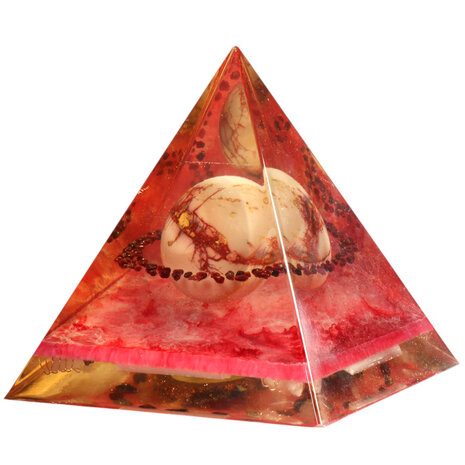 Orgonite piramide mookaiet 14,5 x 14,5 x 14,5 cm | 1341 gram