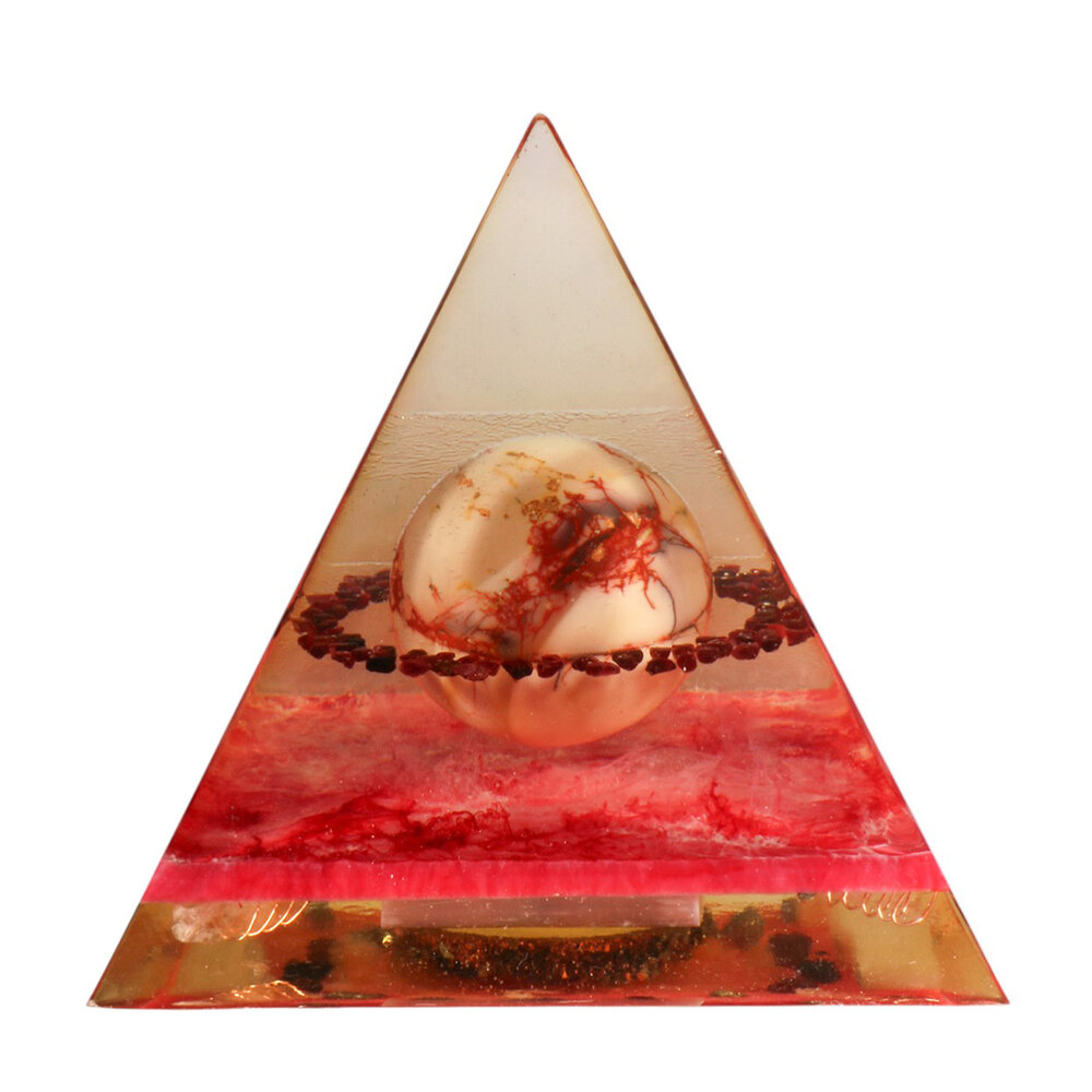 Orgonite piramide mookaiet 14,5 x 14,5 x 14,5 cm | 1341 gram
