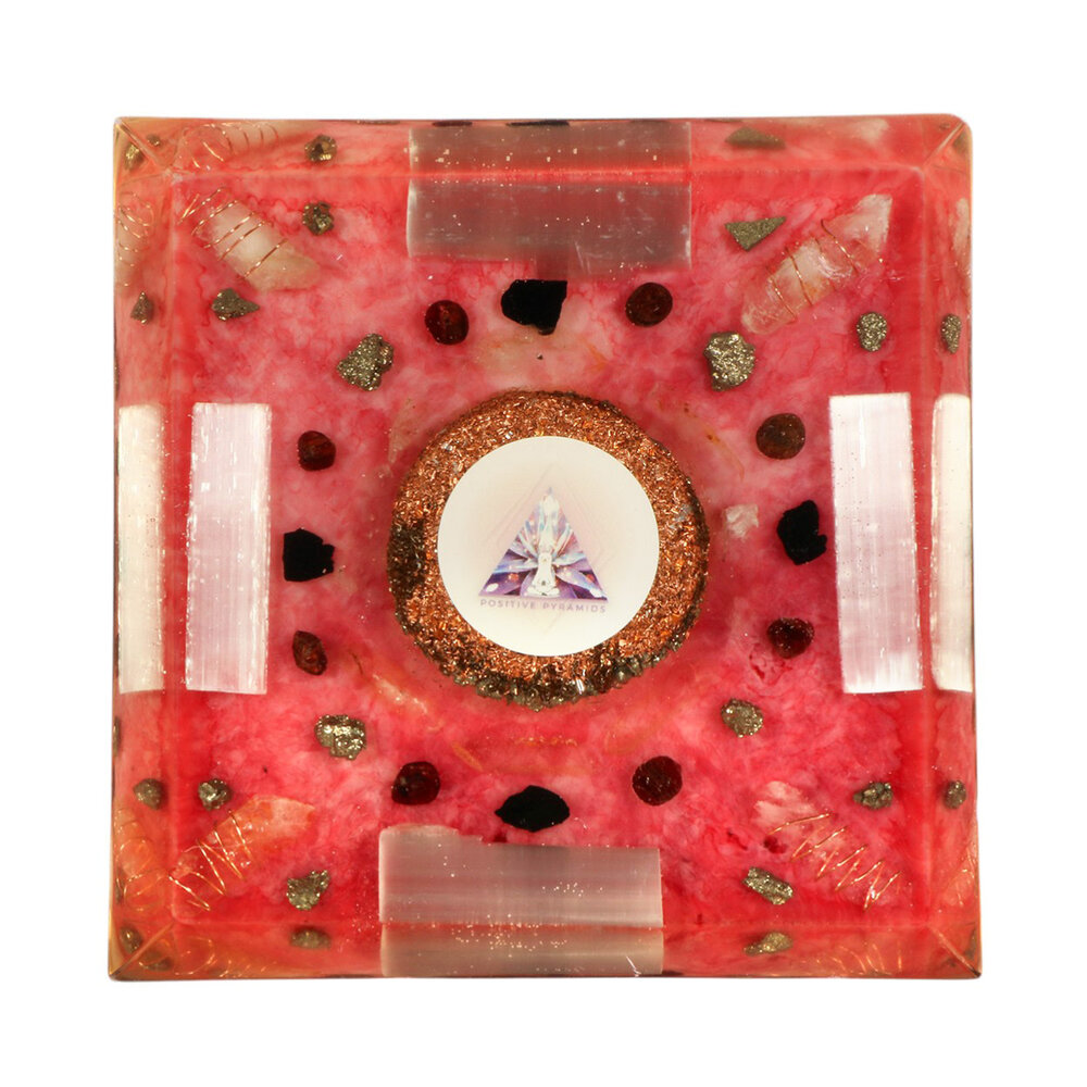 Orgonite piramide mookaiet 14,5 x 14,5 x 14,5 cm | 1341 gram